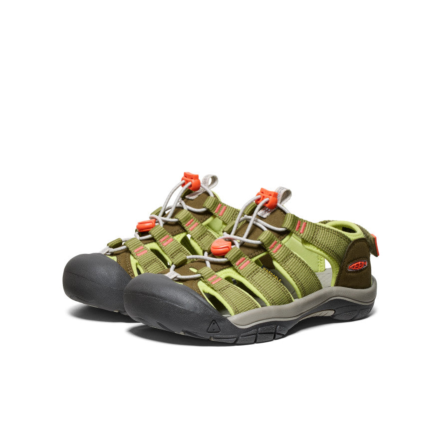 Big Kids' Newport Boundless Sandal | Dark Olive/Scarlet Ibis - Image 3