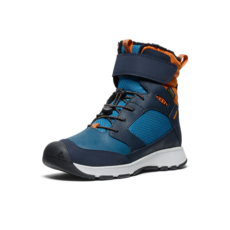 Big Kids' Skua Waterproof Winter Boot | Sky Captain/Gold Flame - Image 3