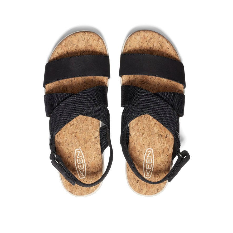 Women's Elle Criss Cross Sandal | Black/Birch - Image 4