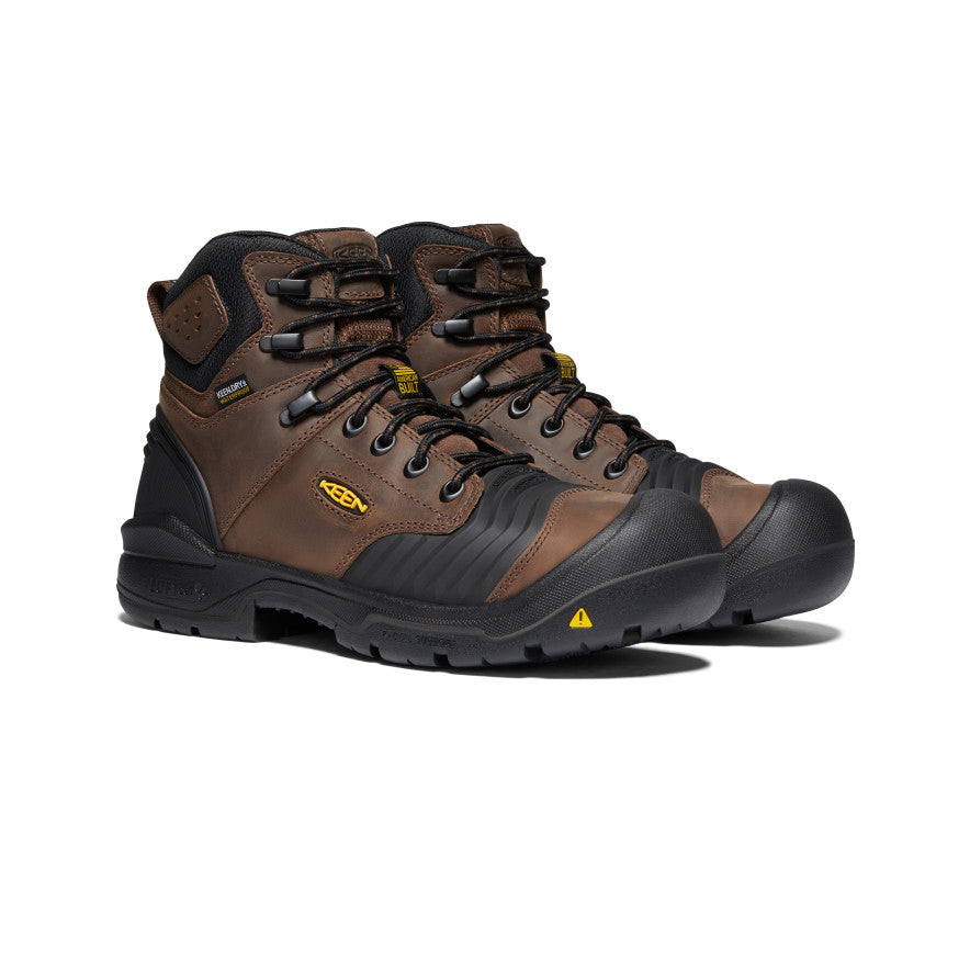 Men's Portland 6 Waterproof Boot (Carbon Toe) | Dark Earth/Black - Image 2