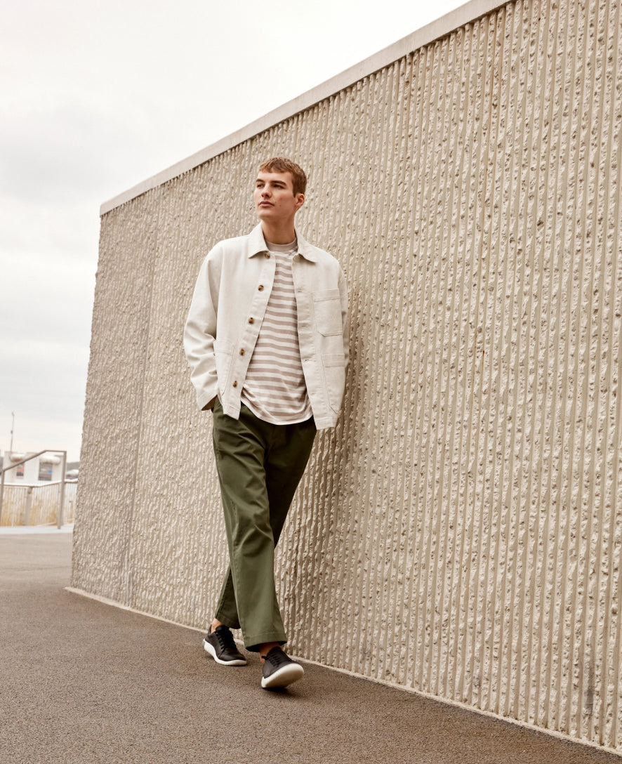 Men's KNX Leather Sneaker | Black/Star White - Image 8