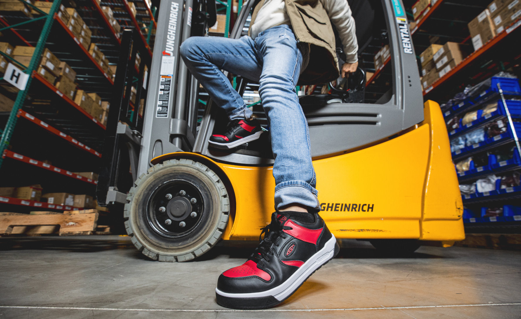 Men's Overton Work Shoe (Carbon Toe) | Salsa/Black - Image 8