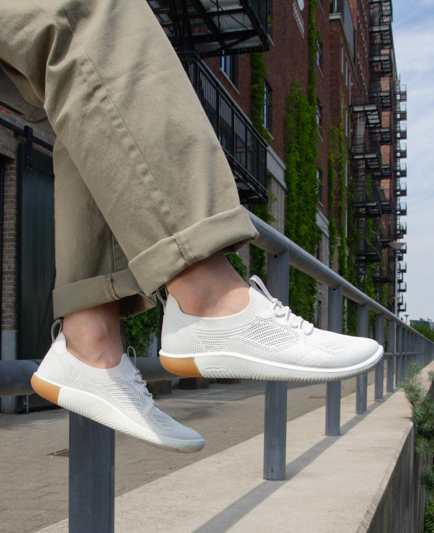 Women's KNX Knit Sneaker | Star White/Moonlite Mauve - Image 9