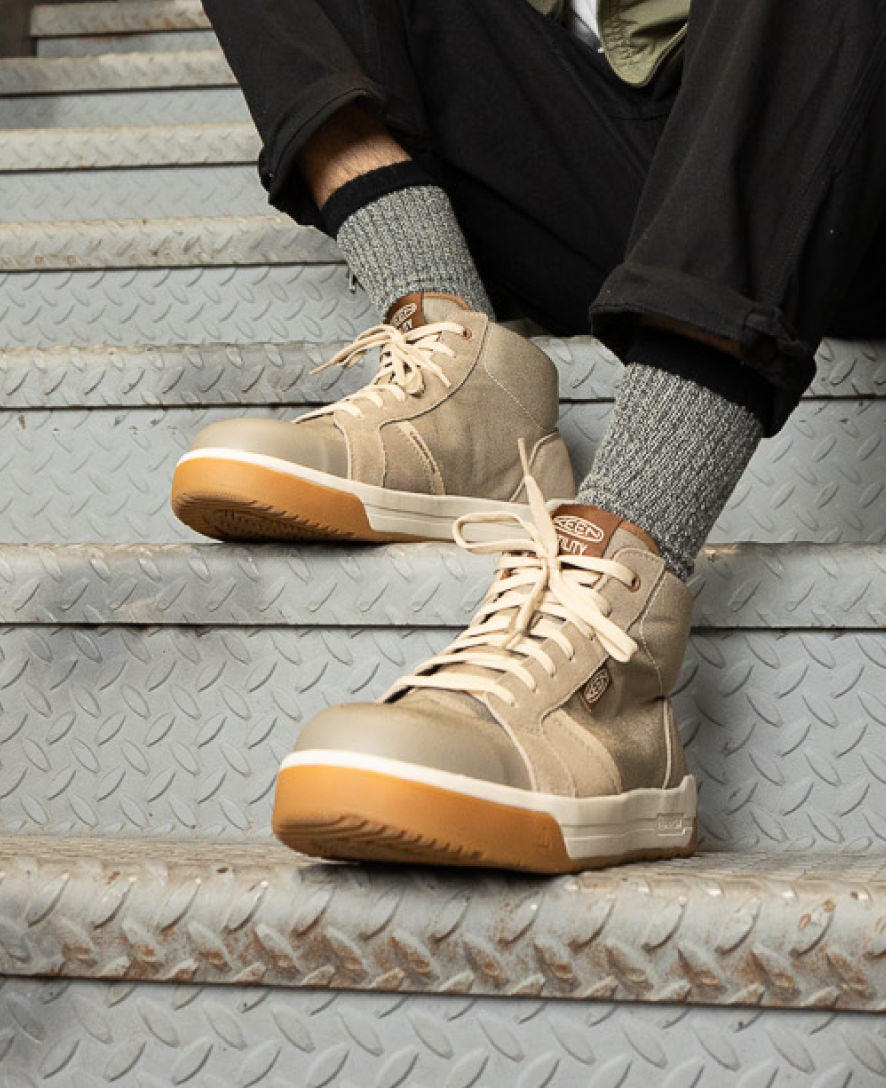 Men's Kenton Mid Work Shoe (Carbon Toe) | Brindle/Gum - Image 8