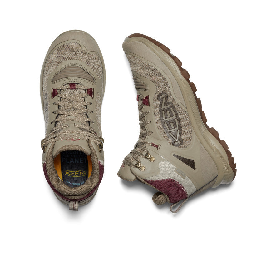 Women's Terradora Flex Waterproof Hiking Boot | Plaza Taupe/Windsor Wine - Image 4